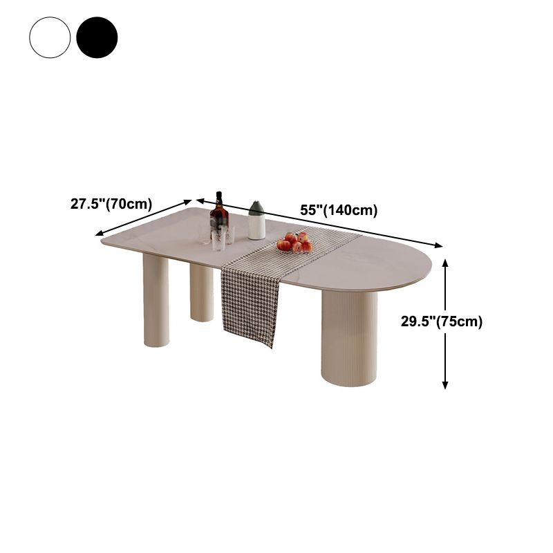 Free Form Sintered Stone Table for Restaurant Modern Indoor White Table with 3 Legs Clearhalo ' dining_table' 'Dining Tables & Seating' 'Dining Tables' 'furn' 'furn_dining_table' 'Furniture' 'furniture_dining_table' 'Kitchen & Dining Furniture' 'kitchen&dining_furn' 'kitchen' 'kitchen_dining_table' 1200x1200_854d0595-00cc-4acc-9d17-dc36fef6029f