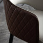 Glam Faux Leather Dining Chair Open Back Dining Side Furniture in Matte Finish for Indoor
