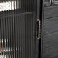 Sideboard a 2 porte glam in legno 61 "l armadio della credenza soggiorno con porta di vetro