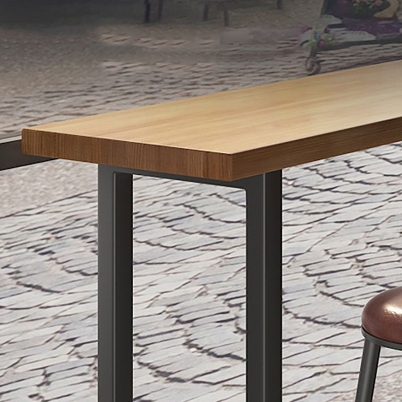 Pine Wood Bar Table Industrial Rectangle Bar Dining Table with Sled Base Clearhalo 'Bar Furniture' 'Bar Tables' 'bar_tables' 'furn' 'furn_bar_tables' 'Furniture' 'furniture_bar_tables' 'Kitchen & Dining Furniture' 1200x1200_854e53a4-88a3-408c-9ffe-41ae6fe55030