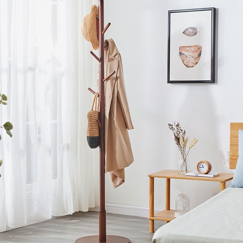 68 "Hall Scandinavian Hall Tree Free Standing Wood Coat Rack
