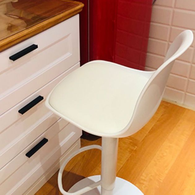 Contemporary Metal Barstool Faux Leather Footrest Adjustable Counter Stool Clearhalo 'Bar Furniture' 'Bar Stools' 'bar_stools' 'furn' 'furn_bar_stools' 'Furniture' 'Kitchen & Dining Furniture' 1200x1200_854fd52c-c675-4c90-93ad-e5f0f171a330