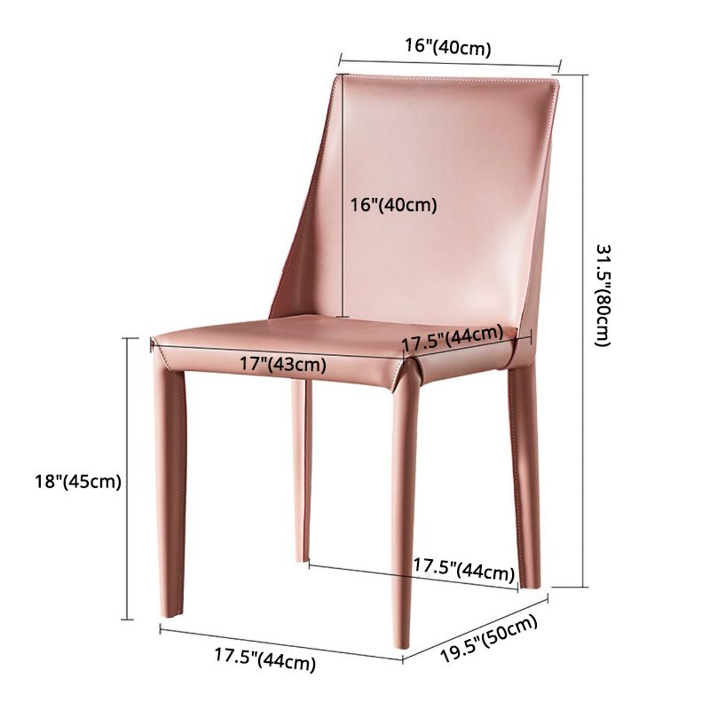 Designer Style Restaurant Saddle Leather Side Chair Matte Finish Parsons Dining Chair Clearhalo ' kitchen&dining_furn' 'Dining Chairs' 'Dining Tables & Seating' 'dining_chair' 'furn' 'furn_dining_chair' 'Furniture' 'furniture_dining_chair' 'Kitchen & Dining Furniture' 'kitchen' 1200x1200_85500313-68dd-4fb9-9068-83c886d016a9