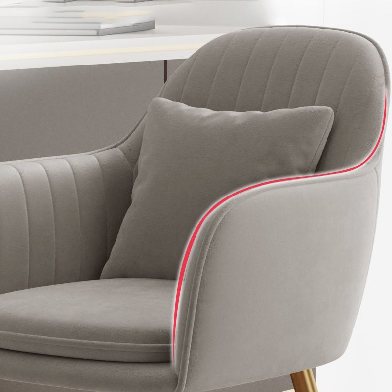 Nordic Style Metal Chair Solid Back Kitchen Dining Arm Chair for Dinning Room