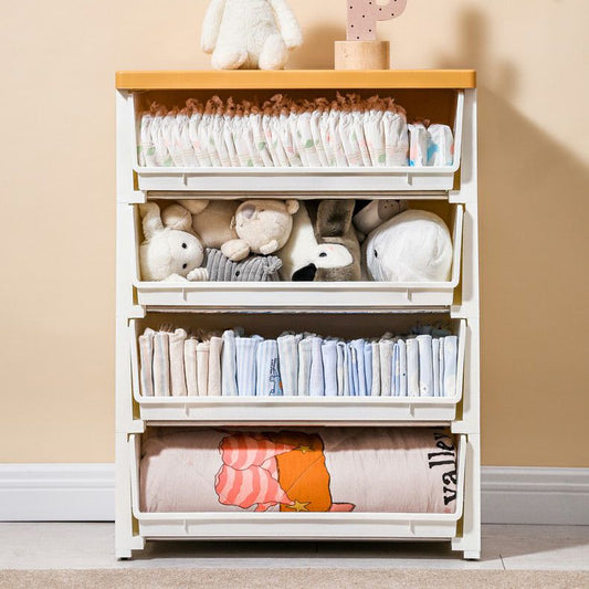 5-drawer Storage Cabinet with Legs Modern Non-Hanging Armoire