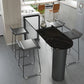 Marble Modern Double pedestal Patio Bar Table Indoor Bistro Bar Height Cocktail Table Clearhalo 'Bar Furniture' 'Bar Tables' 'bar_tables' 'furn' 'furn_bar_tables' 'Furniture' 'furniture_bar_tables' 'Kitchen & Dining Furniture' 1200x1200_8551a297-5679-487e-9ed9-dd16f47c119a