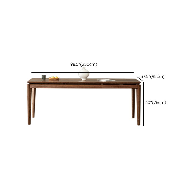 Modern Rectangle Dinner Table Brown Solid Wood Tabletop for Living Room Clearhalo 'Dining Tables & Seating' 'Dining Tables' 'dining_table' 'furn' 'furn_dining_table' 'Furniture' 'Kitchen & Dining Furniture' 1200x1200_8551bd01-22a2-43b7-9449-fbf610d0ecb8