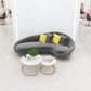 Contemporary Sloped Arm Sofa Velvet Curved Sofa for Living Room, Apartment