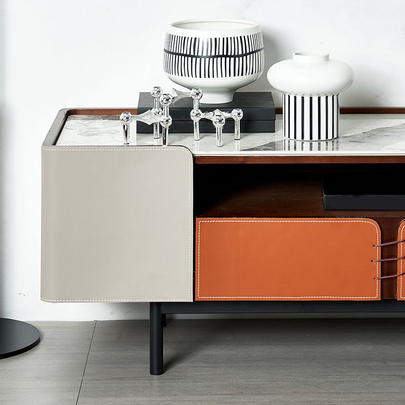 Open Storage TV Media Console Contemporary Media Console with 2/3 Drawers Clearhalo 'furn' 'furn_tv_stands_entertainment_centers' 'Furniture' 'Living Room Furniture' 'TV Stands & Entertainment Centers' 'TV Stands & Media Storage Furniture' 'tv_stands_entertainment_centers' 1200x1200_8552d2be-16ef-4785-ab90-14910ab2d4d9