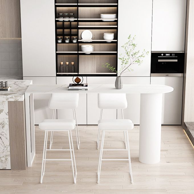 Modern Style 1/2/3/5 Pieces Sintered Stone Pub Table Set Fixed Table Counter Table Clearhalo 'Bar Furniture' 'furn' 'furn_home_bar_bar_sets' 'Furniture' 'Home Bars & Bar Sets' 'home_bar_bar_sets' 'Kitchen & Dining Furniture' 1200x1200_85533180-83f3-4fcd-9069-1338e4e9b1b8