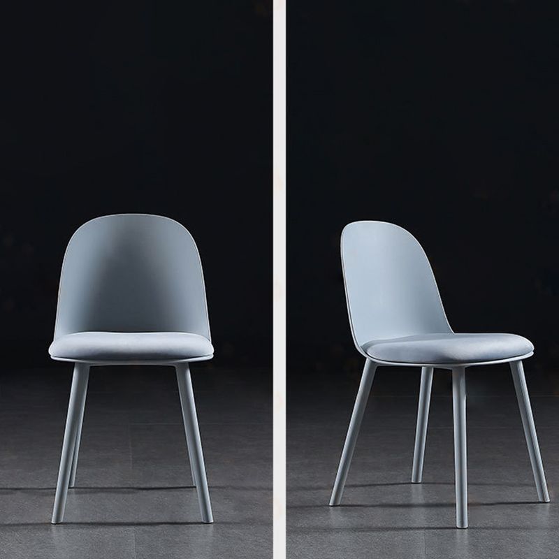 Home Contemporary Side Chair Solid Back Plastic Armless Dining Room Chair Clearhalo ' kitchen&dining_furn' 'Dining Chairs' 'Dining Tables & Seating' 'dining_chair' 'Furniture' 'furniture_dining_chair' 'Kitchen & Dining Furniture' 'kitchen' 1200x1200_8553ff9c-5d69-418b-9f48-644a2e8aec55