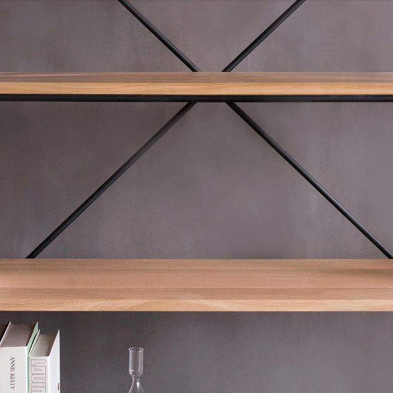 5-Shelf Industrial Open Etagere Bookshelf with Iron Frame Pine Wood Shelf Clearhalo 'Bookcases' 'furn' 'furn_bookcases' 'Furniture' 'furniture_bookcases' 'kitchen' 'kitchen_bookcases' 'Living Room Furniture' 'Office Furniture' 1200x1200_85571df4-78a4-4b0a-afab-cb2c129c3464
