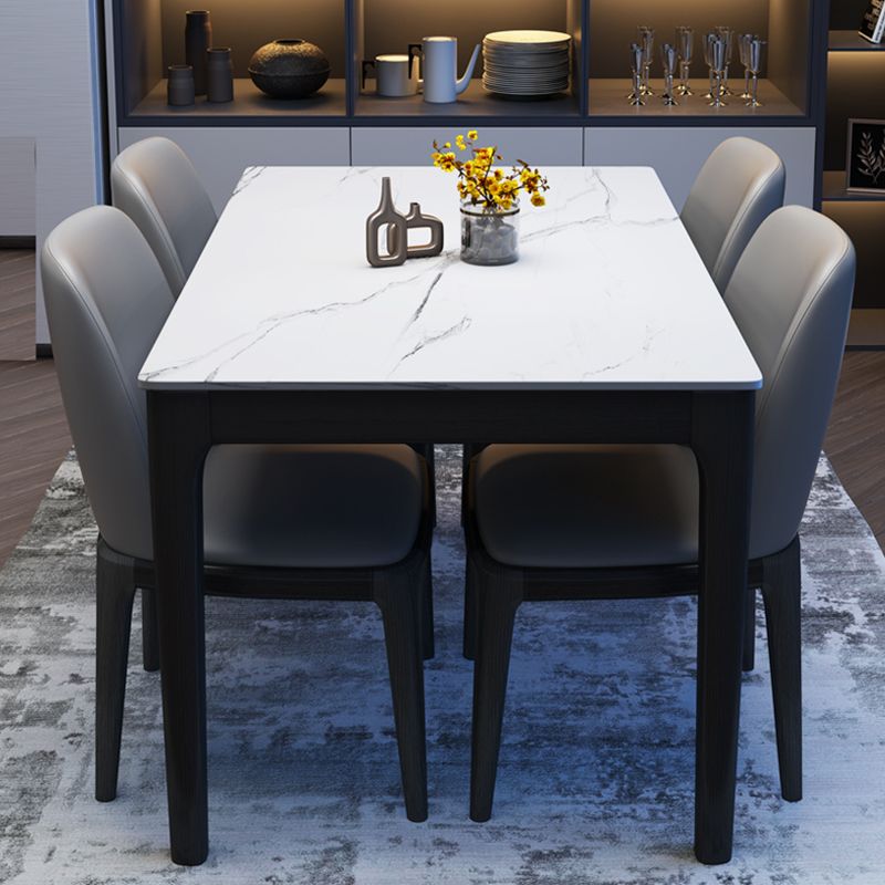 Sintered Stone Dining Table Mid-Century Modern 4 Legs Table for Dining Room Clearhalo ' dining_table' 'Dining Tables & Seating' 'Dining Tables' 'furn' 'furn_dining_table' 'Furniture' 'furniture_dining_table' 'Kitchen & Dining Furniture' 'kitchen&dining_furn' 'kitchen' 'kitchen_dining_table' 1200x1200_85576b6e-95e2-4153-9c5d-ce35b2e15bfb