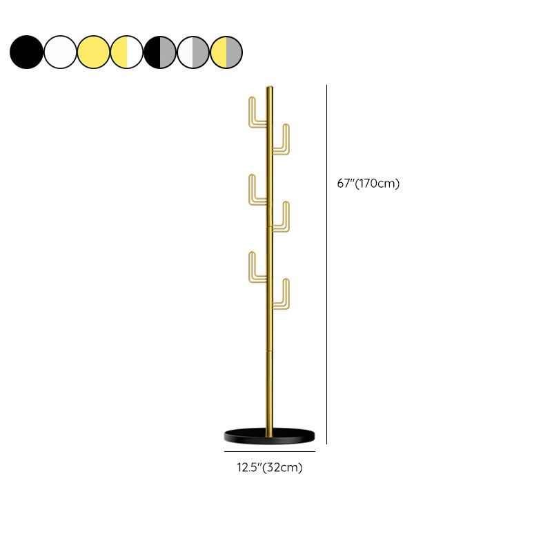 Luxurious Free Standing Coat Rack Metal Coat Hanger for Living Room Clearhalo 'Entry & Mudroom Furniture' 'furn' 'furn_hall_tree_coat_racks' 'Furniture' 'Hall Trees & Coat Racks' 'hall_tree_coat_racks' 1200x1200_855830ad-d746-452e-b07f-5f0356848985