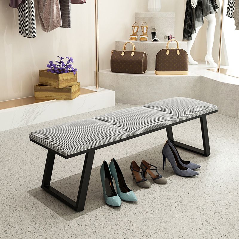 Mid-Century Modern Upholstered Bench Bedroom Rectangle Seating Bench with Legs Clearhalo 'Benches' 'Chairs & Seating' 'furn' 'furn_benches' 'Furniture' 'Living Room Furniture' 1200x1200_85583a41-a10a-4e03-8e5d-fb07ecfc12d9