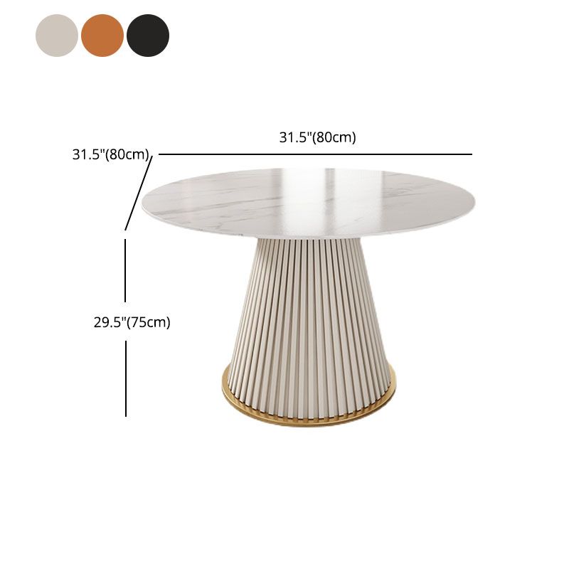 Glam 1/5 Pieces Dining Set Round Stone Dining Table for Kitchen Dining Room Clearhalo 'Dining Room Sets' 'Dining Tables & Seating' 'dining_room_set' 'furn' 'furn_dining_room_set' 'Furniture' 'furniture_dining_room_set' 'Kitchen & Dining Furniture' 1200x1200_8559723c-9ed1-4ed1-b5b1-92491d8b5d0c