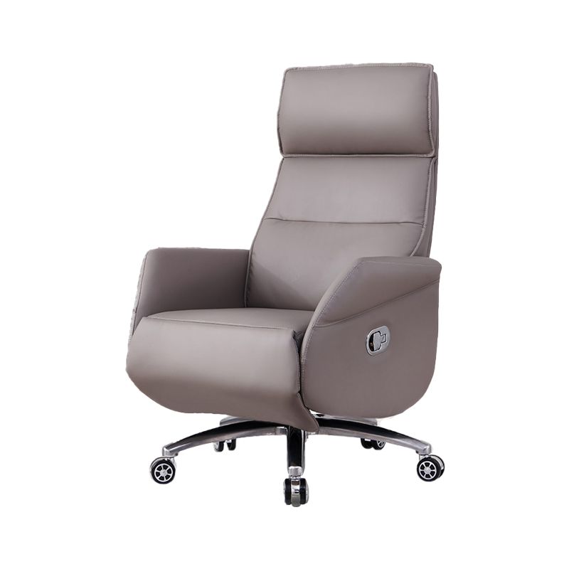 29" Wide Contemporary Managers Chair Gray Leather Executive Chair Clearhalo 'furn' 'furn_office_chair' 'Furniture' 'Office Chairs' 'Office Furniture' 'office_chair' 1200x1200_855a7190-f785-46ea-afe0-52aba80decd1