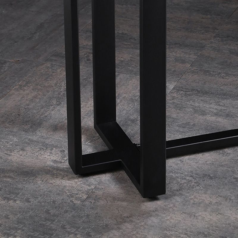 Industrial Bistro Bar Desk Indoor Stone and Metal Rectangle Bistro Bar Table Clearhalo 'Bar Furniture' 'Bar Tables' 'bar_tables' 'furn' 'furn_bar_tables' 'Furniture' 'furniture_bar_tables' 'Kitchen & Dining Furniture' 1200x1200_855aacdf-a868-43a8-ae8b-c079af25f5f7