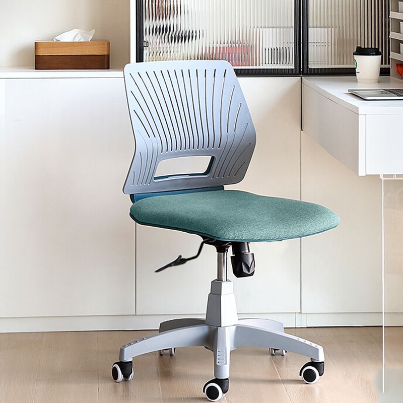 Modern Green Slide Office Chair Adjustable Seat Height with Wheels