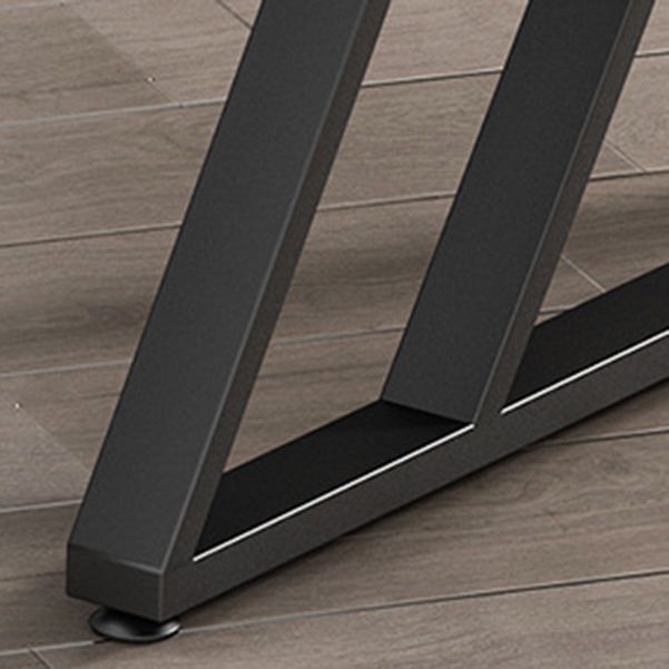Contemporary Writing Desk Antique Finish Gaming Desk with Metal Legs Clearhalo 'furn' 'furn_office_desk' 'Furniture' 'Office Desks' 'Office Furniture' 'office_desk' 1200x1200_855c0b32-4939-4d6f-892a-4f6953c66b0e