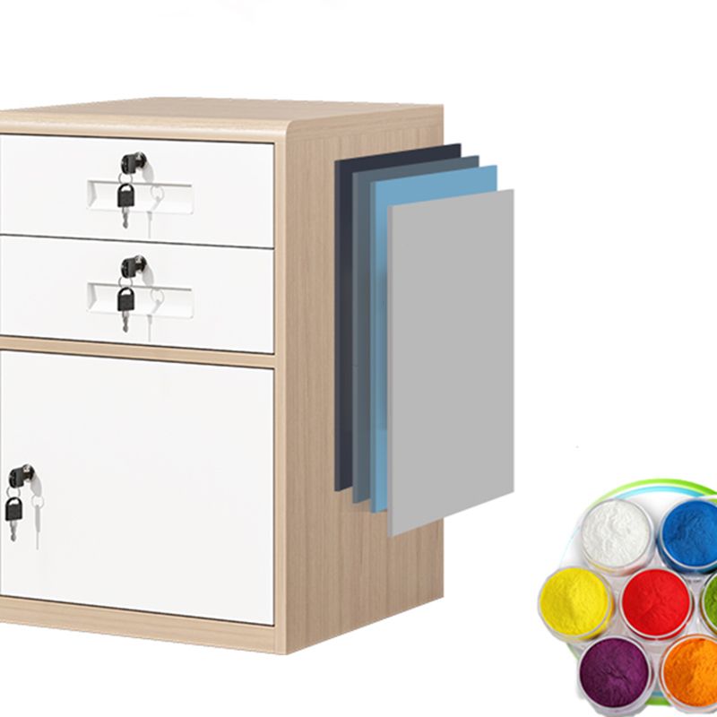 Gabinetto di file verticale in metallo classico con cassetti di bloccaggio