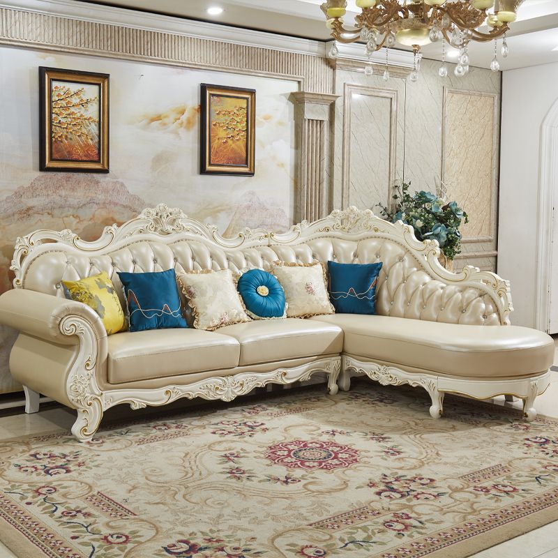 Callo champagne rustico sezionale braccio svasato sezionale con cuscini