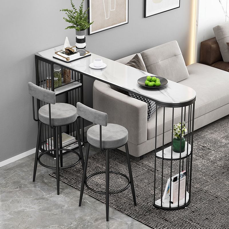 Modern Bistro Bar Table Storage Sintered Stone Bar Table for Living Room Clearhalo 'Bar Furniture' 'Bar Tables' 'bar_tables' 'furn' 'furn_bar_tables' 'Furniture' 'Kitchen & Dining Furniture' 1200x1200_855d39ca-4ca5-44ea-b2f3-a51105de0b64