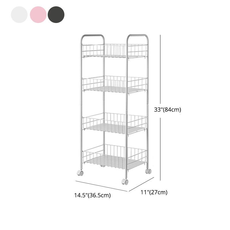 Contemporary Bookshelf Open Back Bookcase for Office with Caster Wheels