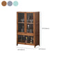 Portes en verre contemporaines Afficher le stand en bambou buffet Hutch avec portes
