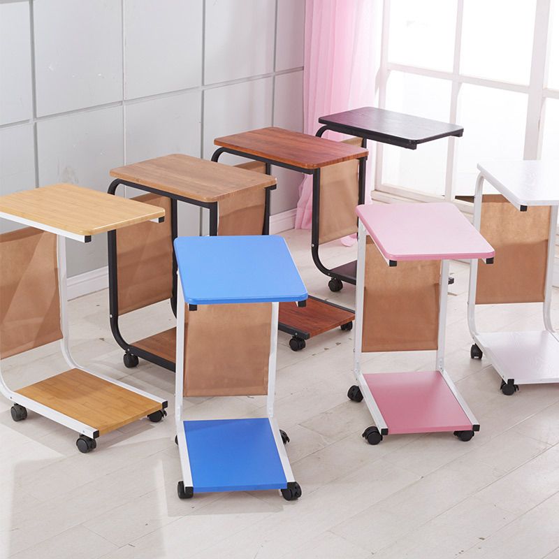 17.7" W Rectangular Side Table with Casters Modern Simple 1 - Shelf End Table Clearhalo 'Coffee & Accent Tables' 'End & Side Tables' 'end_side_tables' 'furn' 'furn_end_side_tables' 'Furniture' 'Living Room Furniture' 1200x1200_855e62f0-0223-487c-b324-94ae275202ab