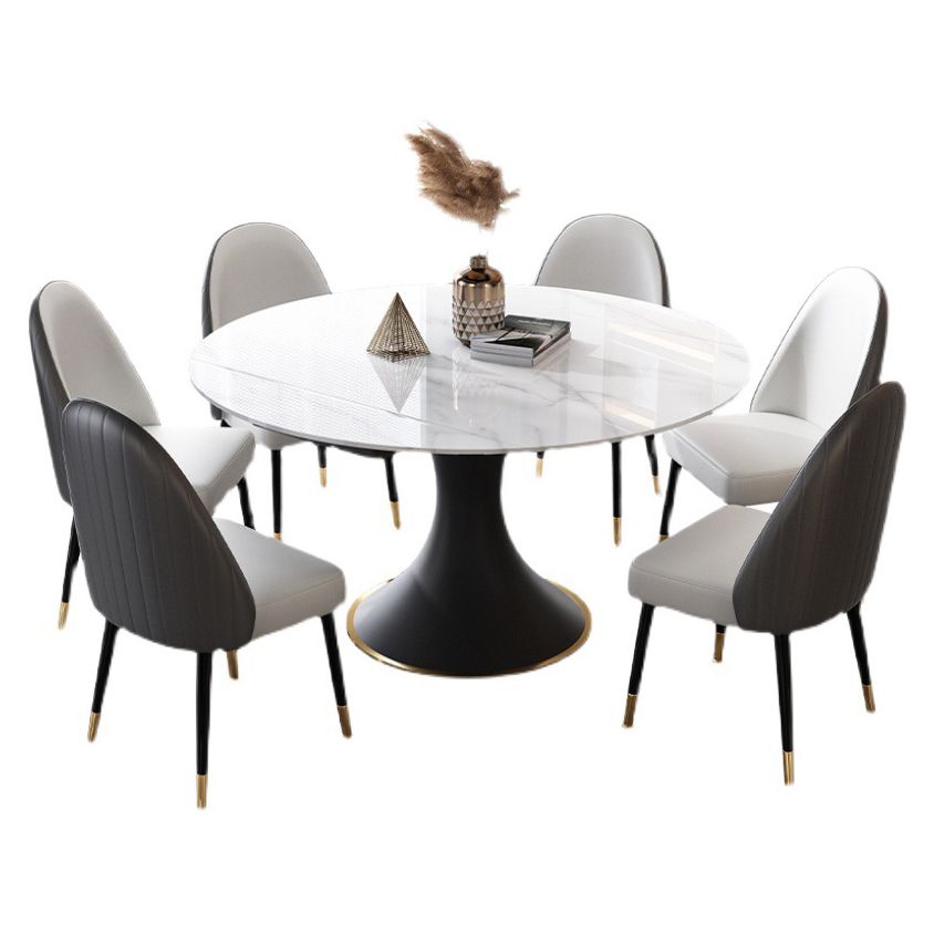 Modern Foldable Sintered Stone Dining Room Set with Black Base Dining Furniture for Home Use Clearhalo 'Dining Room Sets' 'Dining Tables & Seating' 'dining_room_set' 'furn' 'furn_dining_room_set' 'Furniture' 'furniture_dining_room_set' 'Kitchen & Dining Furniture' 'kitchen&dining_furn' 'kitchen' 1200x1200_855f082b-e9d0-4e47-bc71-cc70340ac26e