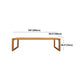 Natural Dining Table with Sled Base Rectangle Modern Solid Wood Dining Site Table