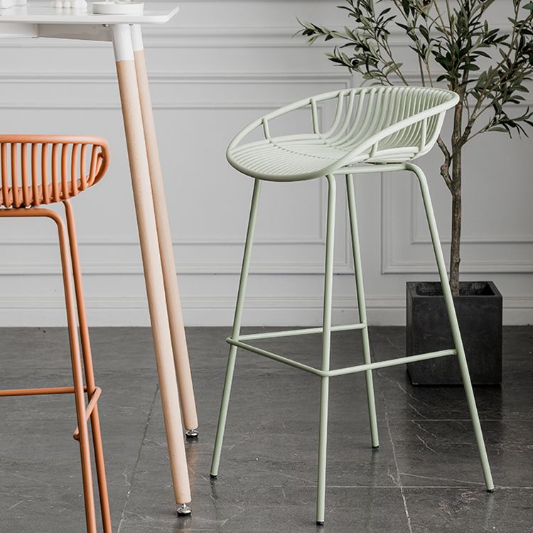 Modern Style Bar Stool Metal Counter Bar Stool with Metal Legs for Home Clearhalo 'Bar Furniture' 'Bar Stools' 'bar_stools' 'furn' 'furn_bar_stools' 'Furniture' 'furniture_bar_stools' 'Kitchen & Dining Furniture' 1200x1200_855ffd2c-ac41-4127-b5d4-87af077423a9