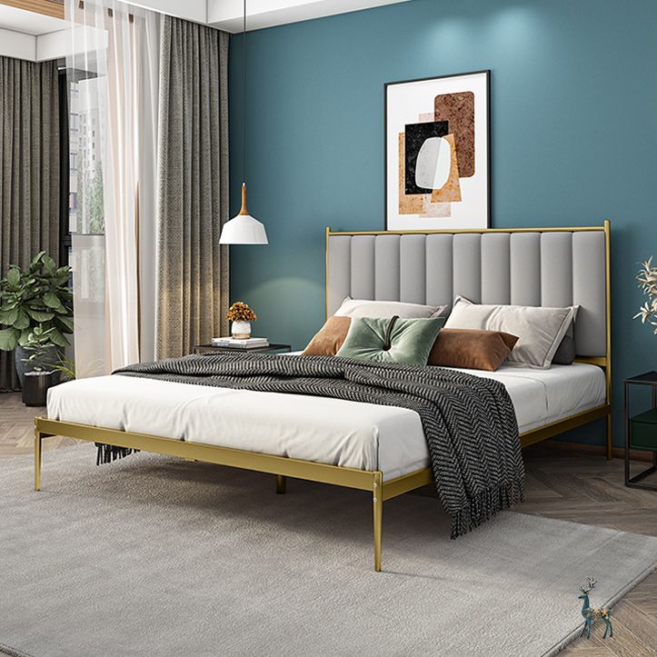 Metal Glam Metal Solid Colore Rettangolare Passa rivestito Standard Bed