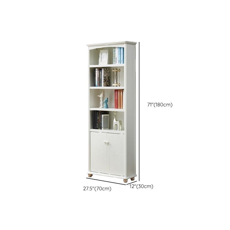 Contemporary Wood Bookshelf Standard Closed Back White Bookcase Clearhalo 'Bookcases' 'furn' 'furn_bookcases' 'Furniture' 'Office Furniture' 1200x1200_8560b101-bde3-4948-a765-660edc01faee