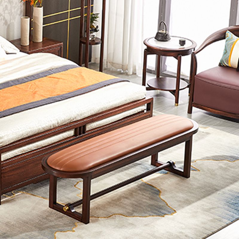 Modern Upholstered Seating Bench Solid Wood Rectangle Bench for Bedroom ...