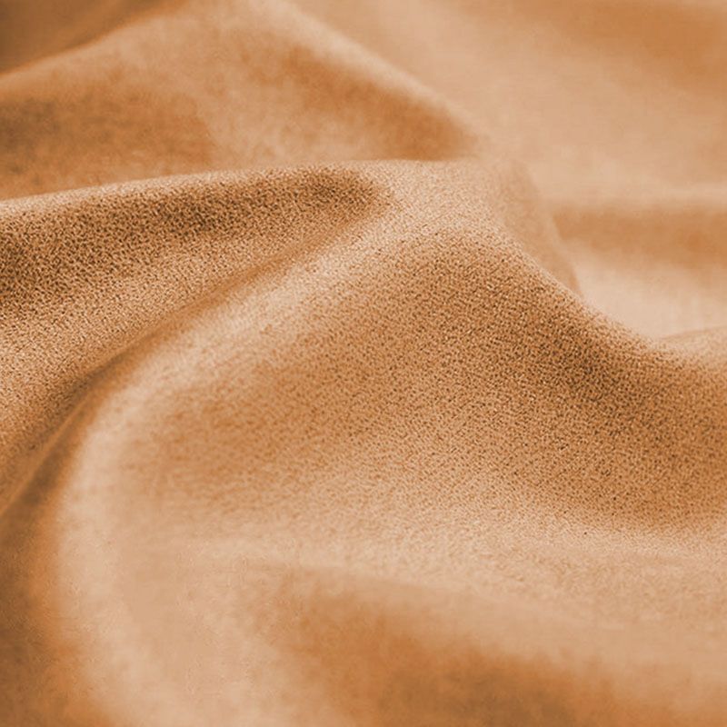 Leather/Wool Modern Curved Sofa 29.52" High Round Arm Seating