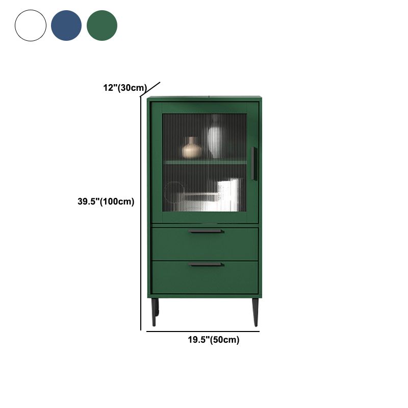 Modern Wooden Accent Cabinet with Glass 1-Door and 2 Drawers Clearhalo 'Cabinets & Chests' 'cabinets_chests' 'furn' 'furn_cabinets_chests' 'Furniture' 'Living Room Furniture' 1200x1200_85626351-46b0-46a0-a92c-28524d5e59a8