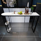 Dining Room Stone Top Counter Table Iron Base 42-inch Height Modern Bar Table Clearhalo 'Bar Furniture' 'Bar Tables' 'bar_tables' 'furn' 'furn_bar_tables' 'Furniture' 'furniture_bar_tables' 'Kitchen & Dining Furniture' 1200x1200_8562984f-7328-46c5-8c94-25ec4414e12d