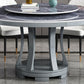 Stone Round White-gray Dining Table Nordic Turntable Furniture with Pedestal Base Clearhalo 'Dining Tables & Seating' 'Dining Tables' 'dining_table' 'furn' 'furn_dining_table' 'Furniture' 'furniture_dining_table' 'Kitchen & Dining Furniture' 'kitchen' 'kitchen_dining_table' 1200x1200_85629dfa-4ead-4881-b94c-4397c12d34fd