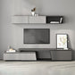 Gray TV Stand 71 /92 - Consola de TV de madera deslizante de pulgadas con cajones