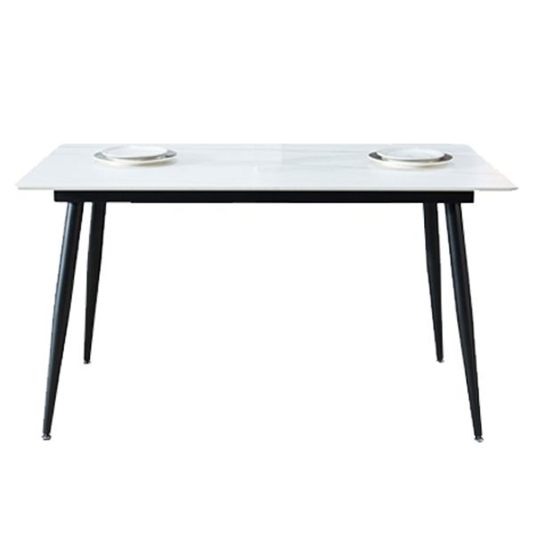 Rectangle Sintered Stone Dining Table Industrial Style 4 Legs Table for Home Clearhalo ' dining_table' 'Dining Tables & Seating' 'Dining Tables' 'furn' 'furn_dining_table' 'Furniture' 'furniture_dining_table' 'Kitchen & Dining Furniture' 'kitchen&dining_furn' 'kitchen' 'kitchen_dining_table' 1200x1200_8563a0f2-1e9c-41ab-8afc-dfbe6b037d9a