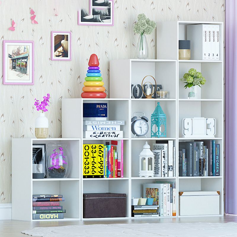 Modern Engineered Wood Bookcase Standard Closed Back Bookshelf