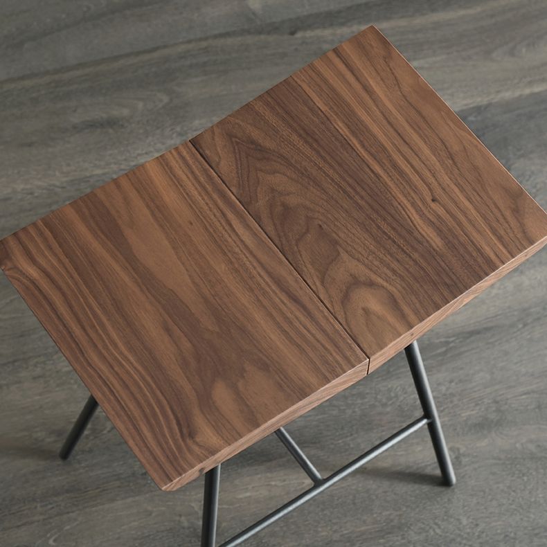 Hedendaagse metalen barkruk voetsteun tegenstoel in bruin