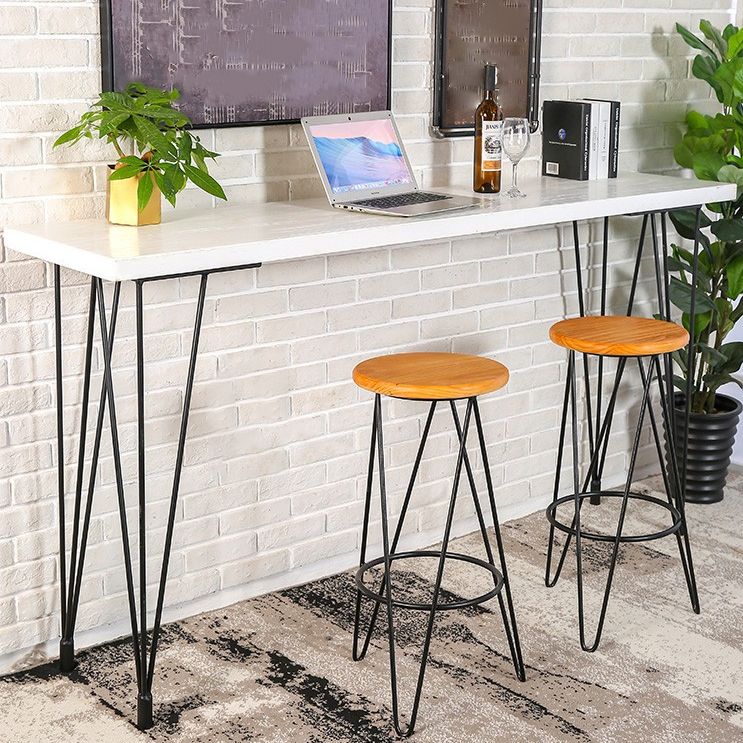 Moderner Bar-Esstisch aus massivem Holz, rechteckiger Bartisch für die Küche