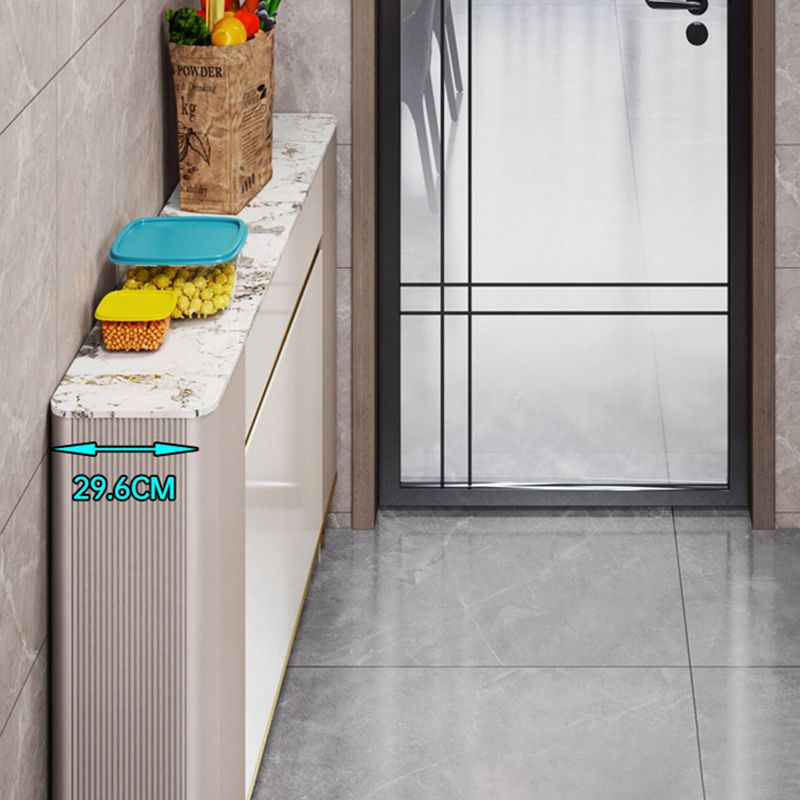 Scheda laterale per scaffalature regolabili in pietra sideboa glam con armadi e cassetti