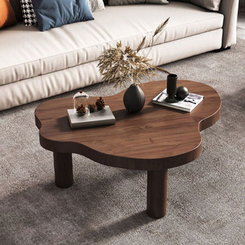 Nordic Style Free Shape Solid Wood 3 Legs Base Design Coffee Table Clearhalo 'Coffee & Accent Tables' 'Coffee Tables' 'coffee_tables' 'furn' 'furn_coffee_tables' 'Furniture' 'Living Room Furniture' 1200x1200_85696d98-9fc5-45bd-a7d2-7315f0d46f67