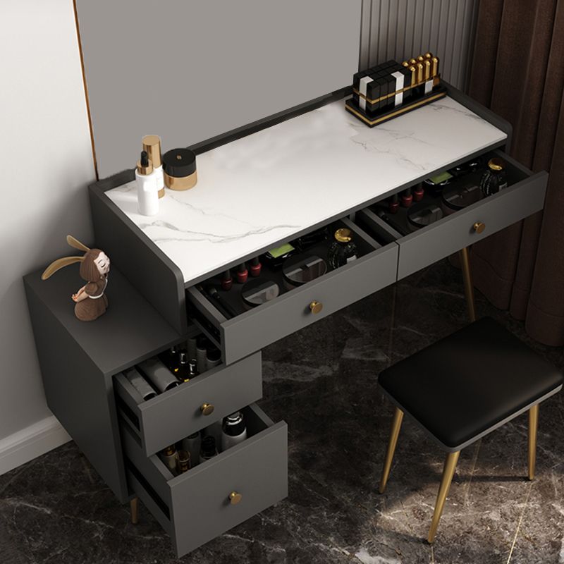 4 Drawers Makeup Table Desk Vanity - 30.7"H Vanity Table with Cabinets