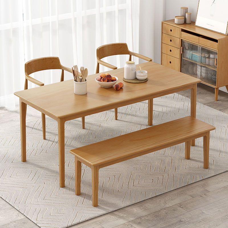 Rectangle Dining Site Table Pine Solid Wood Dining Room Furniture Clearhalo 'Dining Tables & Seating' 'Dining Tables' 'dining_table' 'furn' 'furn_dining_table' 'Furniture' 'Kitchen & Dining Furniture' 1200x1200_8569cc40-311a-47da-8ba4-ce73da181138