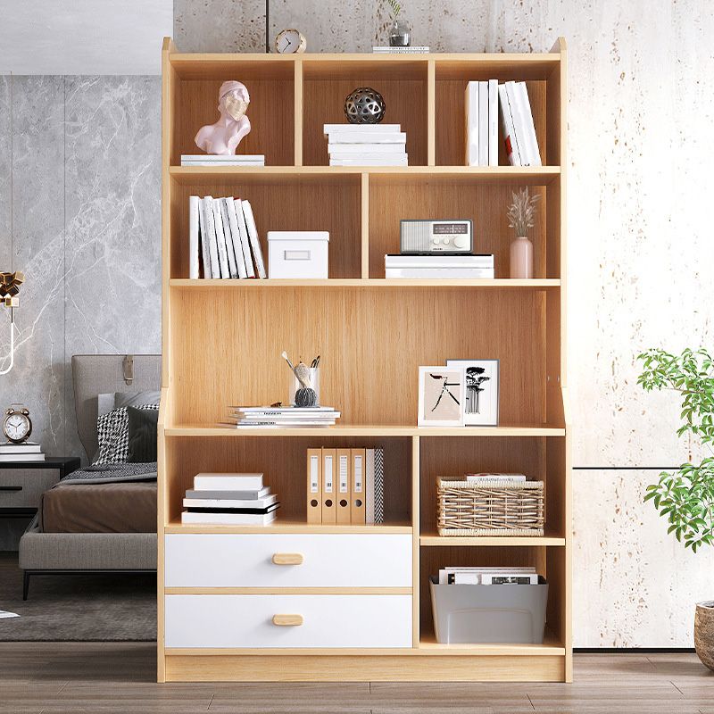 Contemporary Style Standard Bookshelf 11.8-Inch Wide Engineered Wood Bookcase for Home